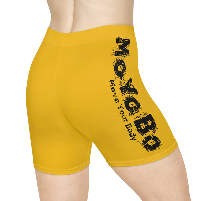 Women's Yellow Biker Shorts