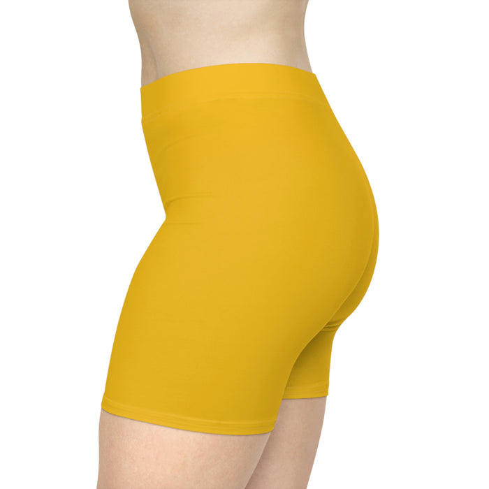 Women's Yellow Biker Shorts