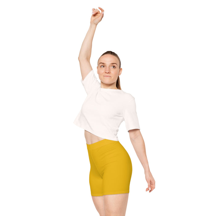 Women's Yellow Biker Shorts