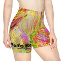 Women's Yellow Swirl Biker Shorts