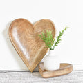 Wood Carved Heart