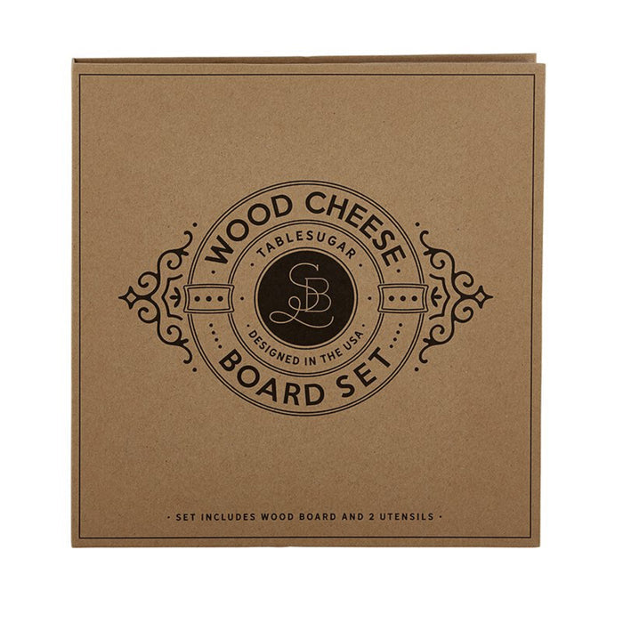 Wood Cheese Board Set