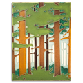 Woodland 6x6 in. ceramic art tile handmade by Motawi Tileworks in Ann Arbor, Michigan.