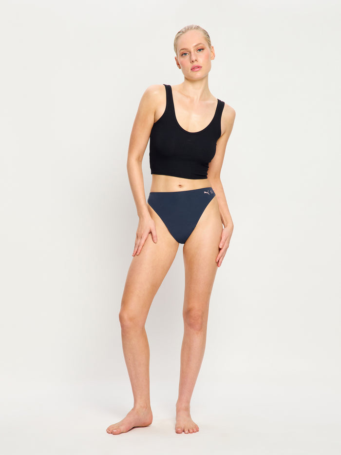 Puma X Modibodi Seamfree Active Hi Waist Thong Light Midnight 3 Pack